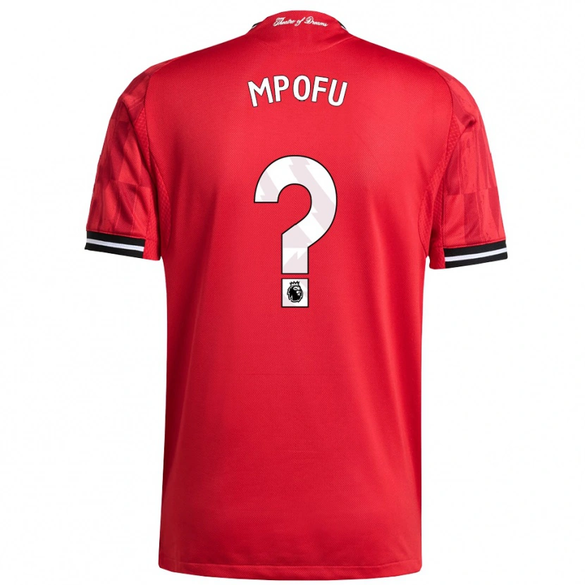 Danxen Mujer Camiseta Camron Mpofu #0 Rojo Negro Blanco 1ª Equipación 2025/26 La Camisa México