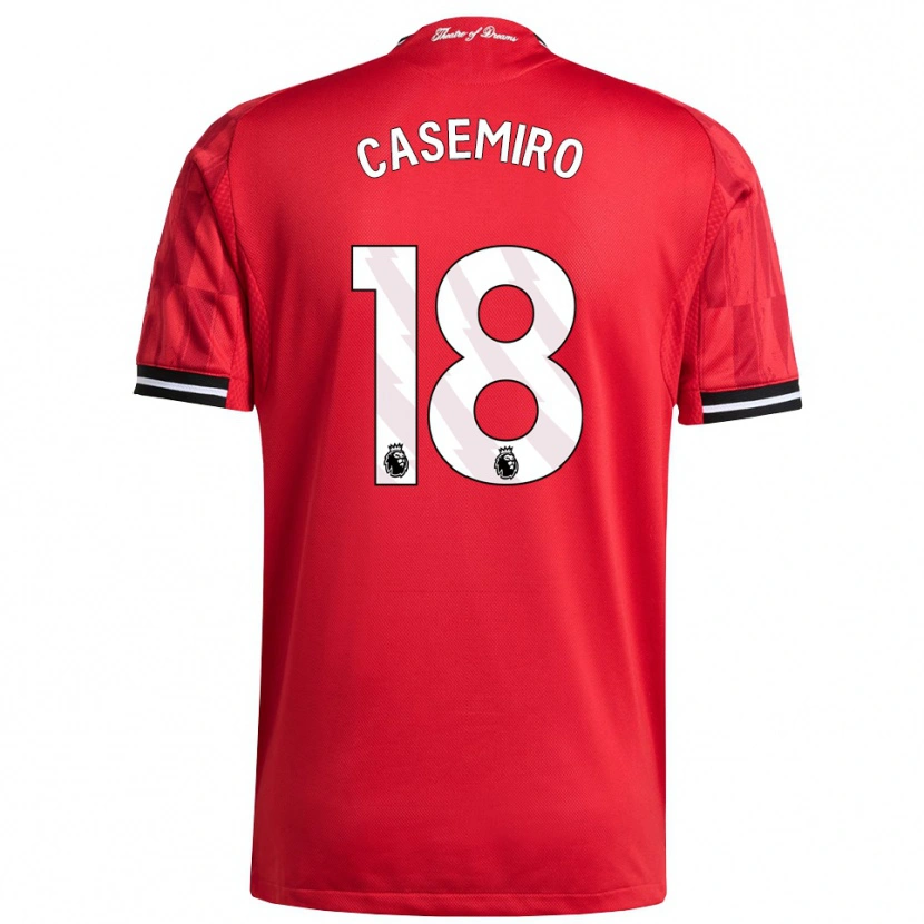 Danxen Mujer Camiseta Casemiro #18 Rojo Negro Blanco 1ª Equipación 2025/26 La Camisa México