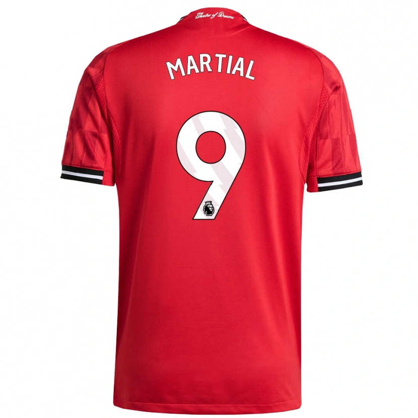 Danxen Mujer Camiseta Anthony Martial #9 Rojo Negro Blanco 1ª Equipación 2025/26 La Camisa México