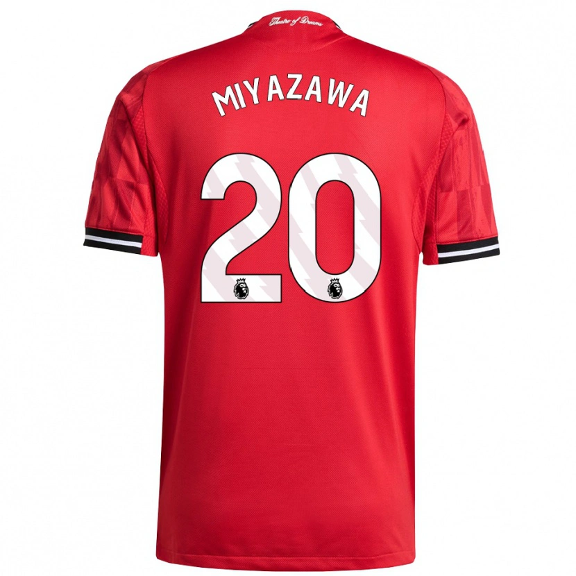 Danxen Mujer Camiseta Hinata Miyazawa #20 Rojo Negro Blanco 1ª Equipación 2025/26 La Camisa México
