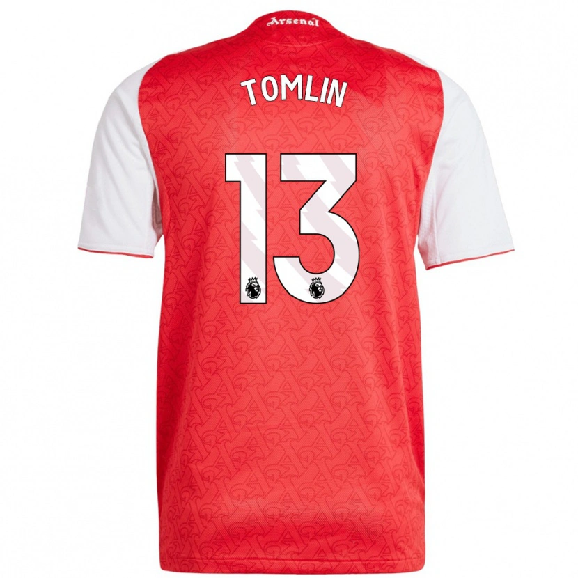 Danxen Mujer Camiseta Jack Tomlin #13 Rojo Blanco 1ª Equipación 2025/26 La Camisa México