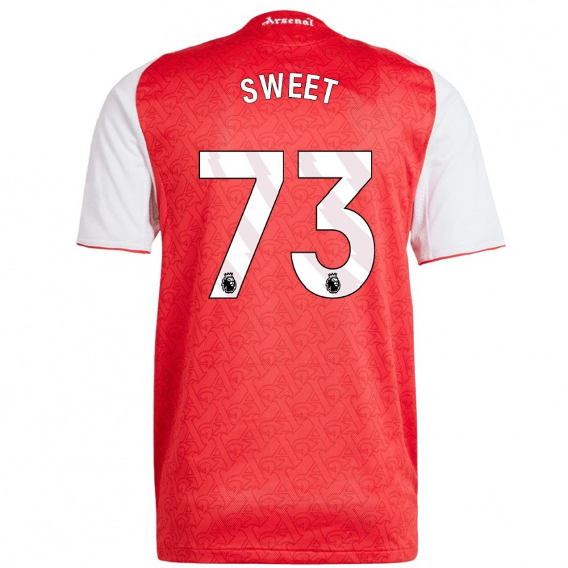 Danxen Mujer Camiseta James Sweet #73 Rojo Blanco 1ª Equipación 2025/26 La Camisa México