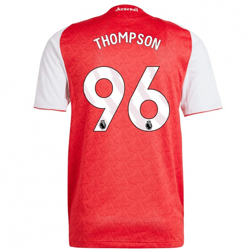 Danxen Mujer Camiseta Kyran Thompson #96 Rojo Blanco 1ª Equipación 2025/26 La Camisa México