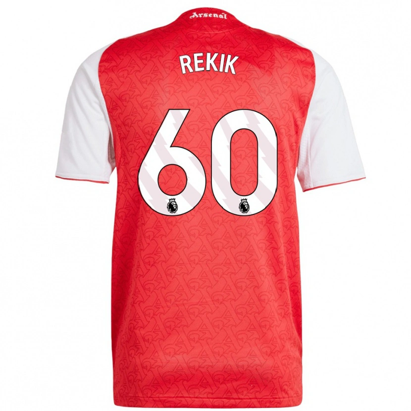 Danxen Mujer Camiseta Omar Rekik #60 Rojo Blanco 1ª Equipación 2025/26 La Camisa México