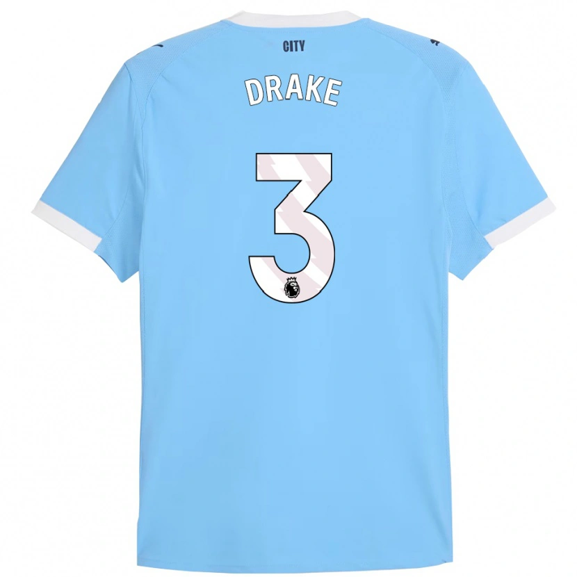 Danxen Mujer Camiseta Leke Drake #3 Celeste Blanco 1ª Equipación 2025/26 La Camisa México