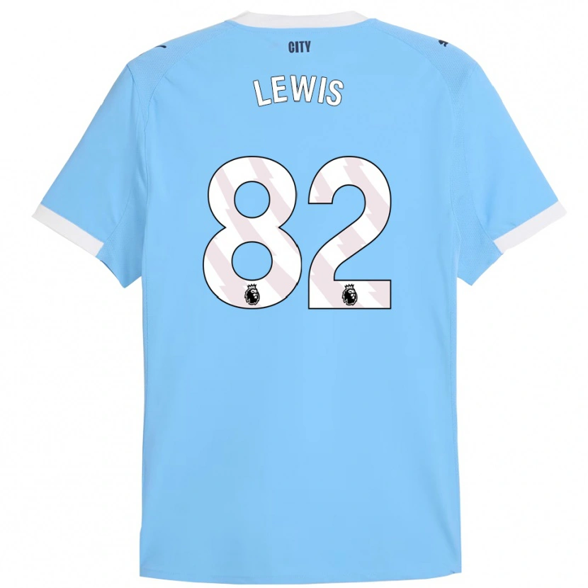 Danxen Mujer Camiseta Rico Lewis #82 Celeste Blanco 1ª Equipación 2025/26 La Camisa México