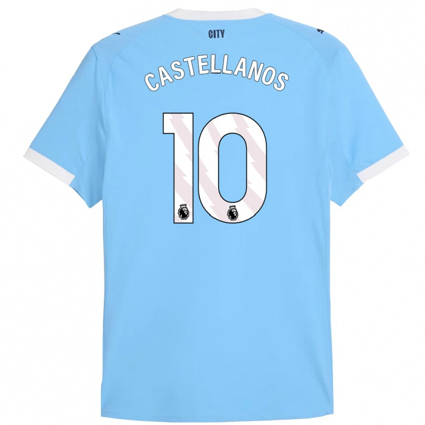 Danxen Mujer Camiseta Deyna Castellanos #10 Celeste Blanco 1ª Equipación 2025/26 La Camisa México