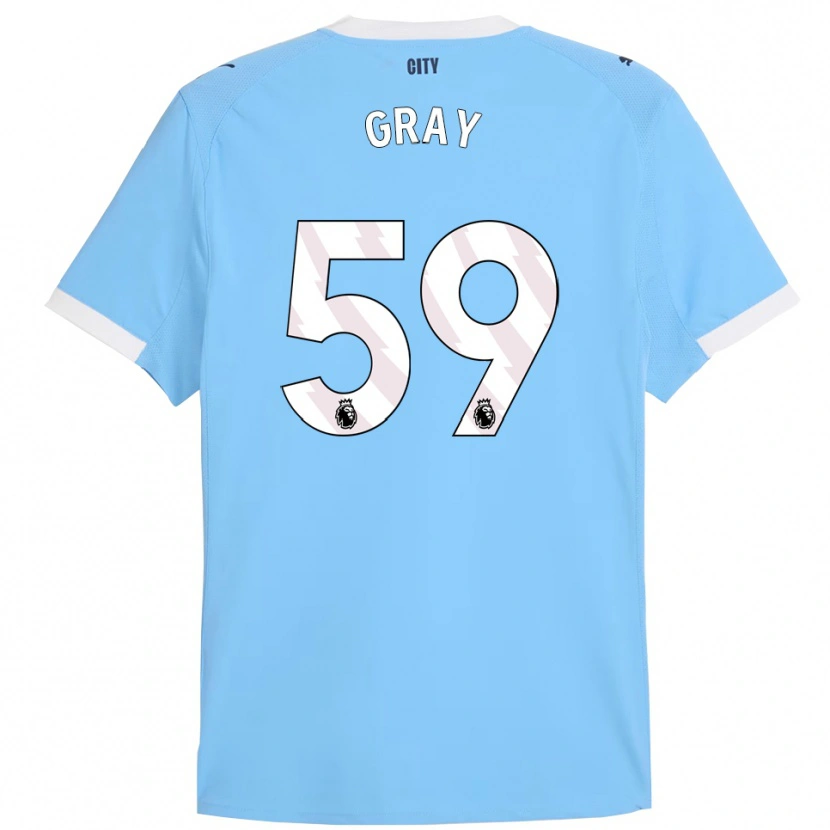 Danxen Mujer Camiseta Charlie Gray #59 Celeste Blanco 1ª Equipación 2025/26 La Camisa México
