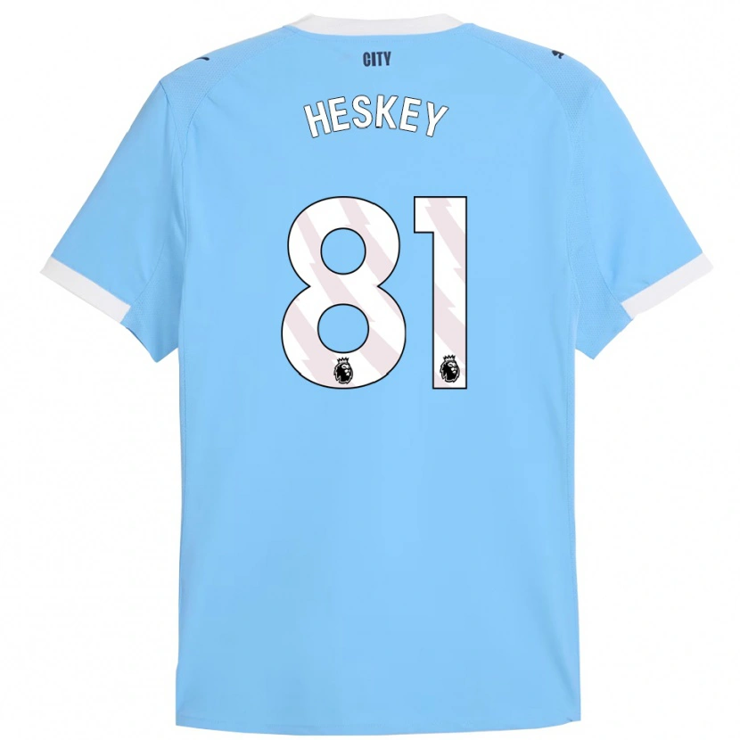 Danxen Mujer Camiseta Jaden Heskey #81 Celeste Blanco 1ª Equipación 2025/26 La Camisa México