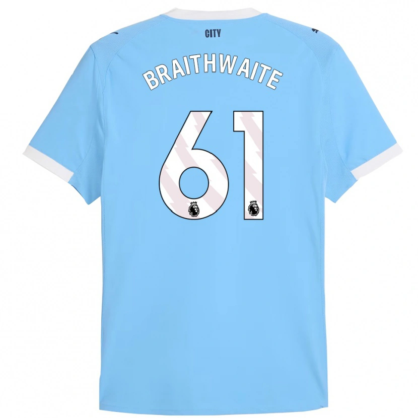 Danxen Mujer Camiseta Kaden Braithwaite #61 Celeste Blanco 1ª Equipación 2025/26 La Camisa México