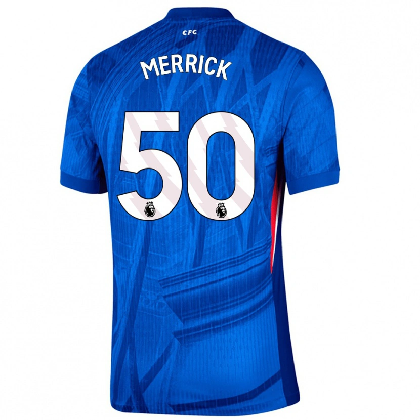 Danxen Mujer Camiseta Max Merrick #50 Azul Blanco 1ª Equipación 2025/26 La Camisa México
