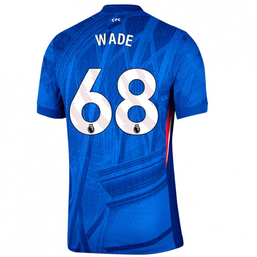 Danxen Mujer Camiseta Shaun Wade #68 Azul Blanco 1ª Equipación 2025/26 La Camisa México