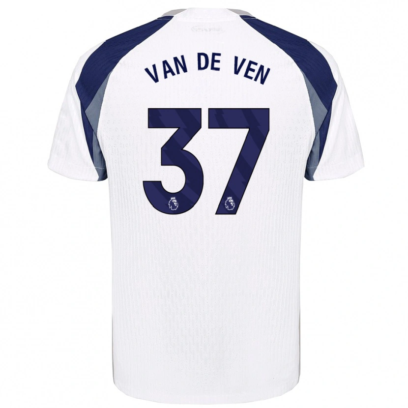 Danxen Mujer Camiseta Micky Van De Ven #37 Blanco Marino 1ª Equipación 2025/26 La Camisa México