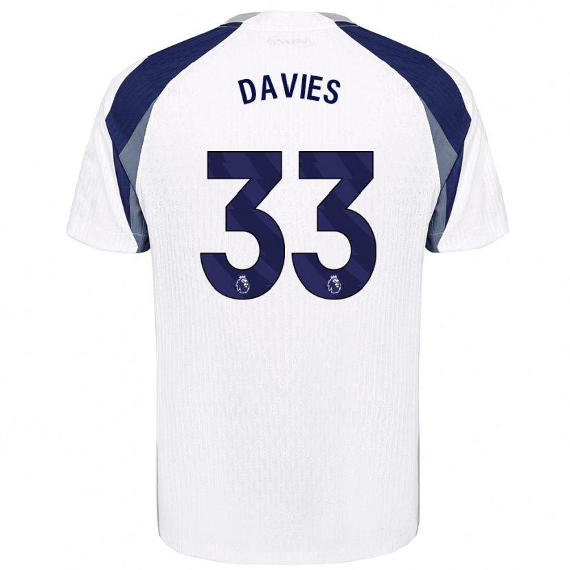 Danxen Mujer Camiseta Ben Davies #33 Blanco Marino 1ª Equipación 2025/26 La Camisa México