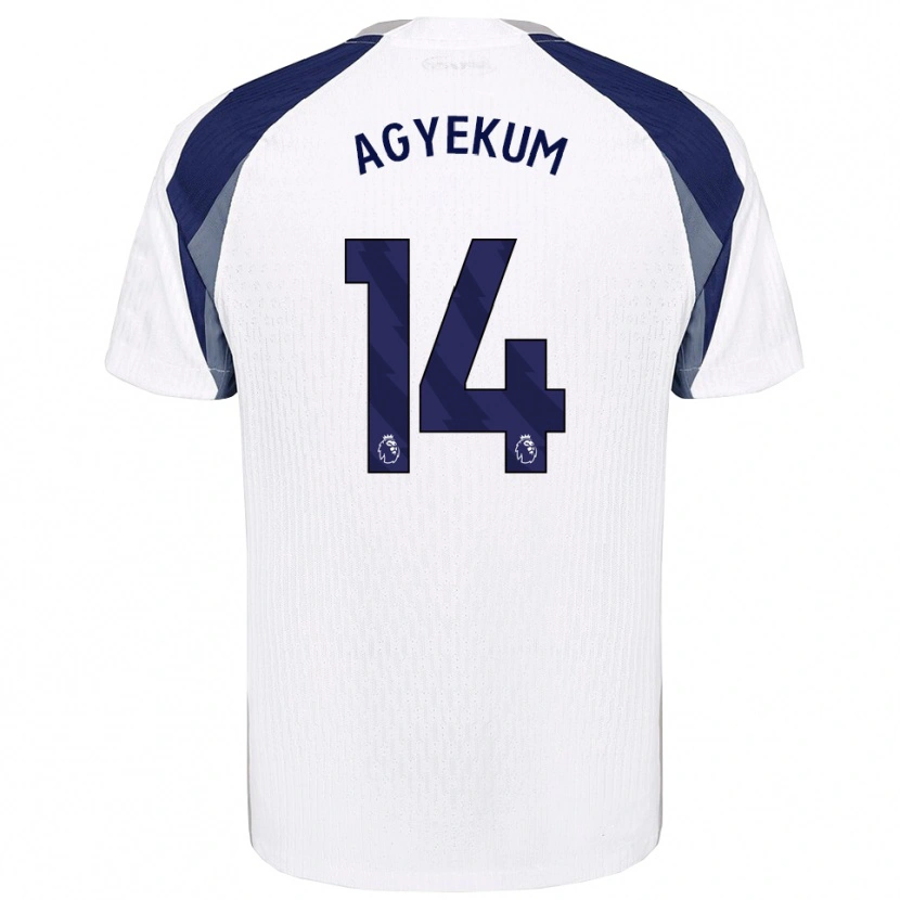 Danxen Mujer Camiseta Ezra Agyekum #14 Blanco Marino 1ª Equipación 2025/26 La Camisa México