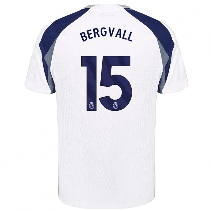 Danxen Mujer Camiseta Lucas Bergvall #15 Blanco Marino 1ª Equipación 2025/26 La Camisa México