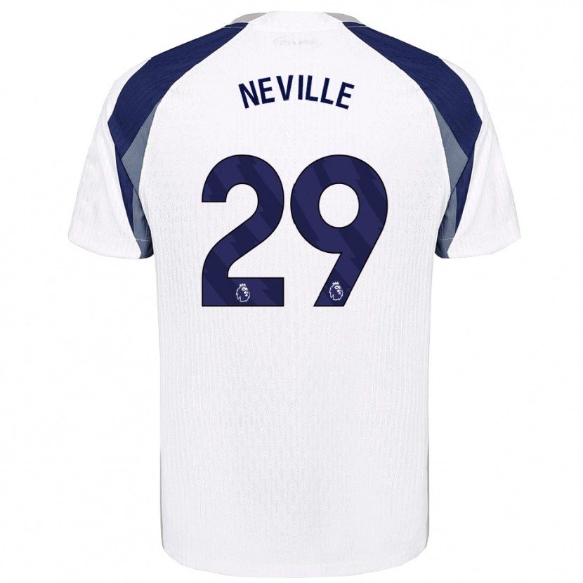 Danxen Mujer Camiseta Ashleigh Neville #29 Blanco Marino 1ª Equipación 2025/26 La Camisa México