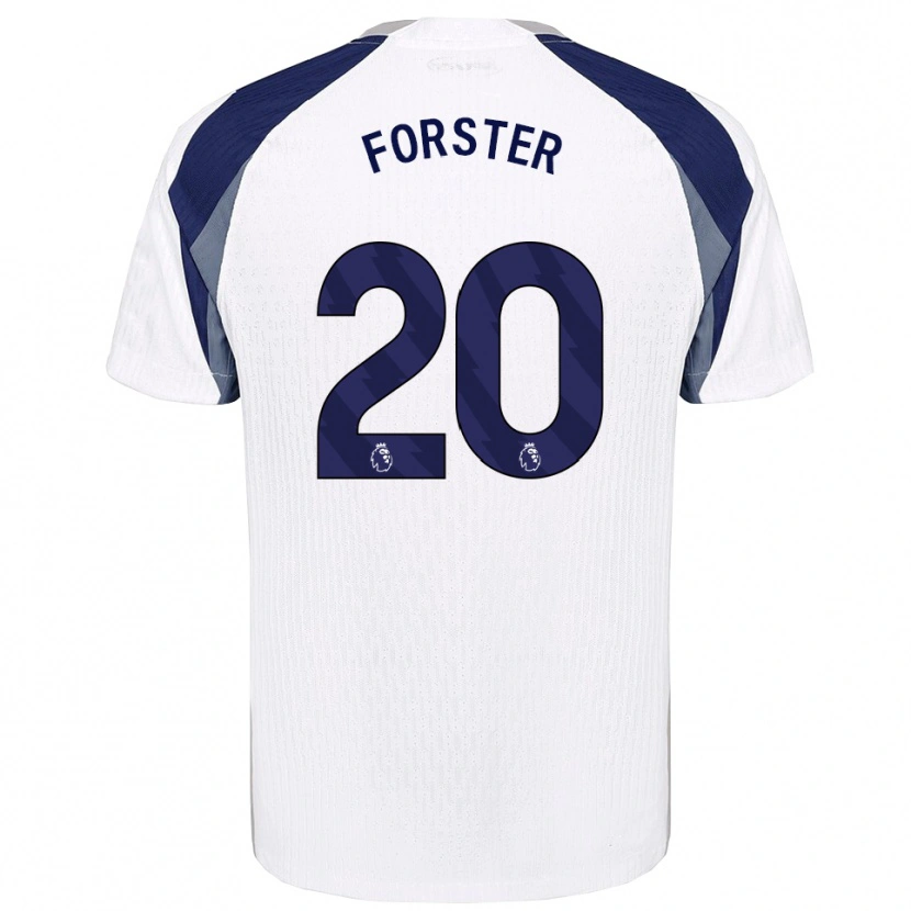 Danxen Mujer Camiseta Fraser Forster #20 Blanco Marino 1ª Equipación 2025/26 La Camisa México