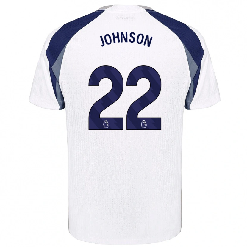 Danxen Mujer Camiseta Brennan Johnson #22 Blanco Marino 1ª Equipación 2025/26 La Camisa México