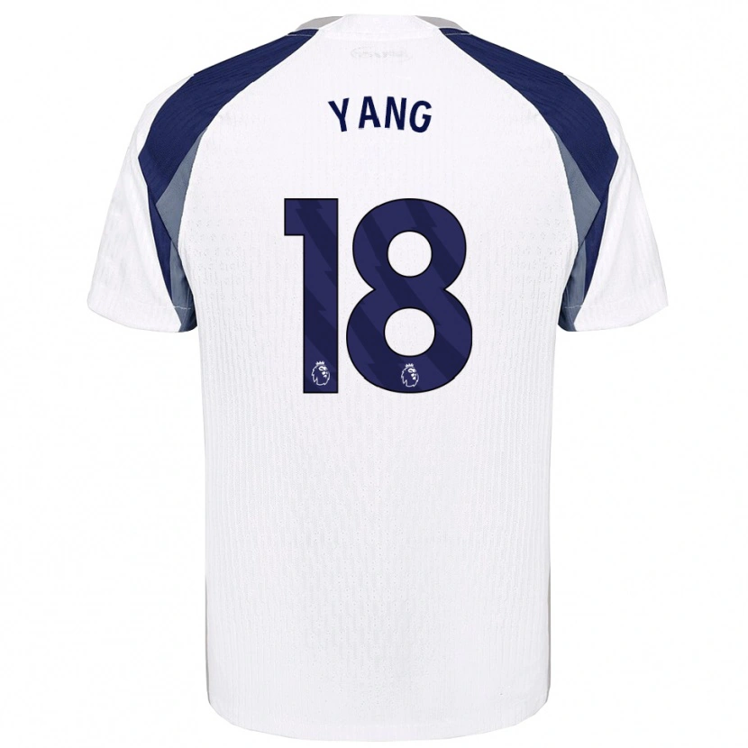 Danxen Mujer Camiseta Min-Hyeok Yang #18 Blanco Marino 1ª Equipación 2025/26 La Camisa México
