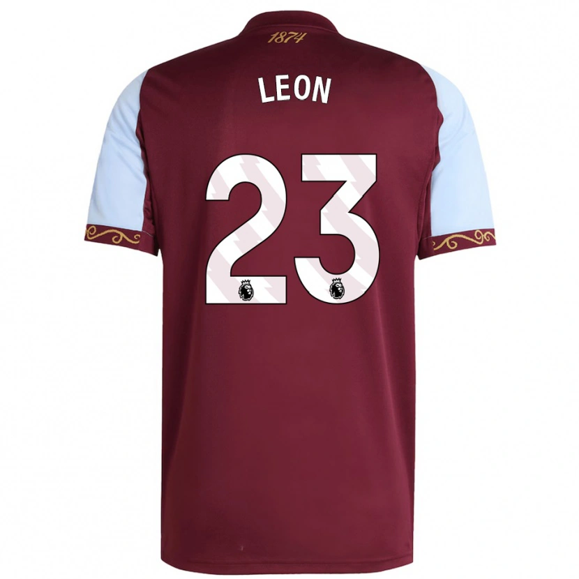 Danxen Mujer Camiseta Adriana Leon #23 Borgoña Celeste 1ª Equipación 2025/26 La Camisa México