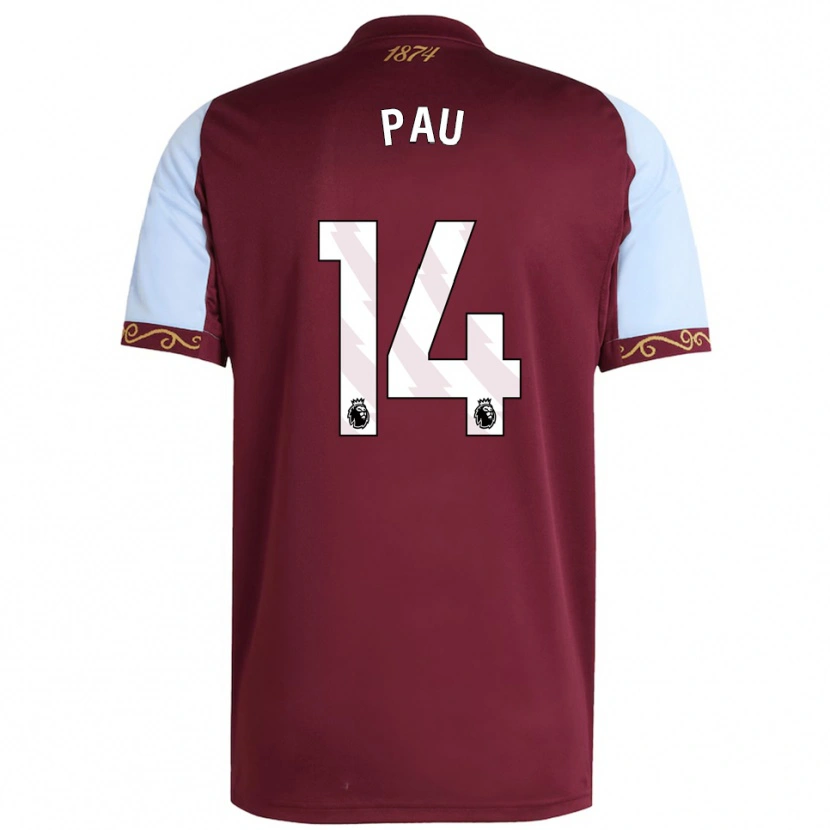 Danxen Mujer Camiseta Pau Torres #14 Borgoña Celeste 1ª Equipación 2025/26 La Camisa México