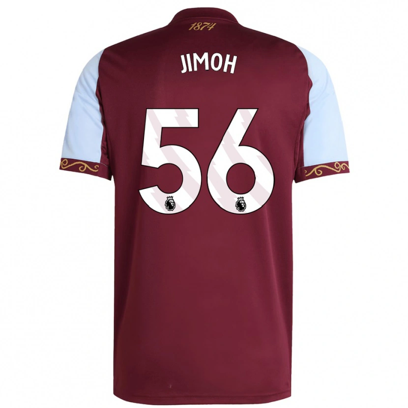 Danxen Mujer Camiseta Jamaldeen Jimoh-Aloba #56 Borgoña Celeste 1ª Equipación 2025/26 La Camisa México