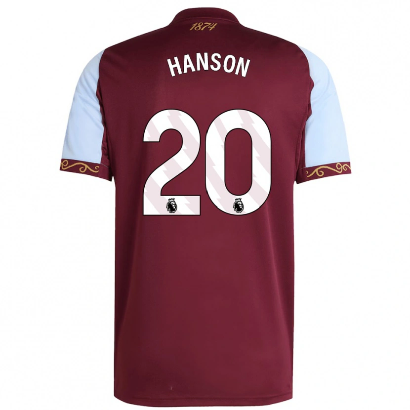 Danxen Mujer Camiseta Kirsty Hanson #20 Borgoña Celeste 1ª Equipación 2025/26 La Camisa México