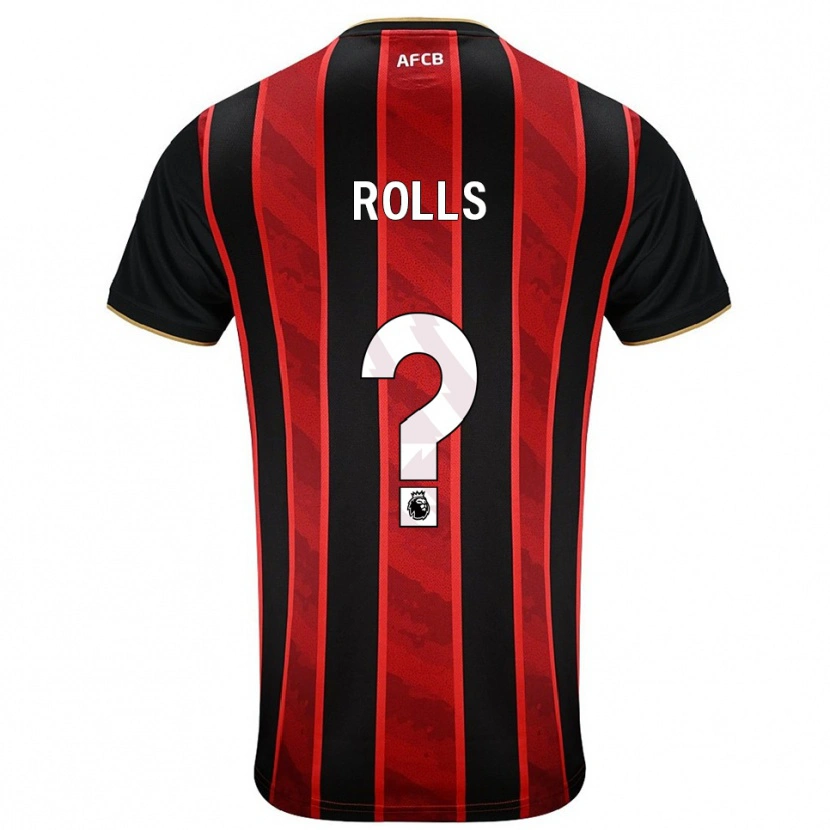 Danxen Mujer Camiseta Thomas Rolls #0 Rojo Negro 1ª Equipación 2025/26 La Camisa México
