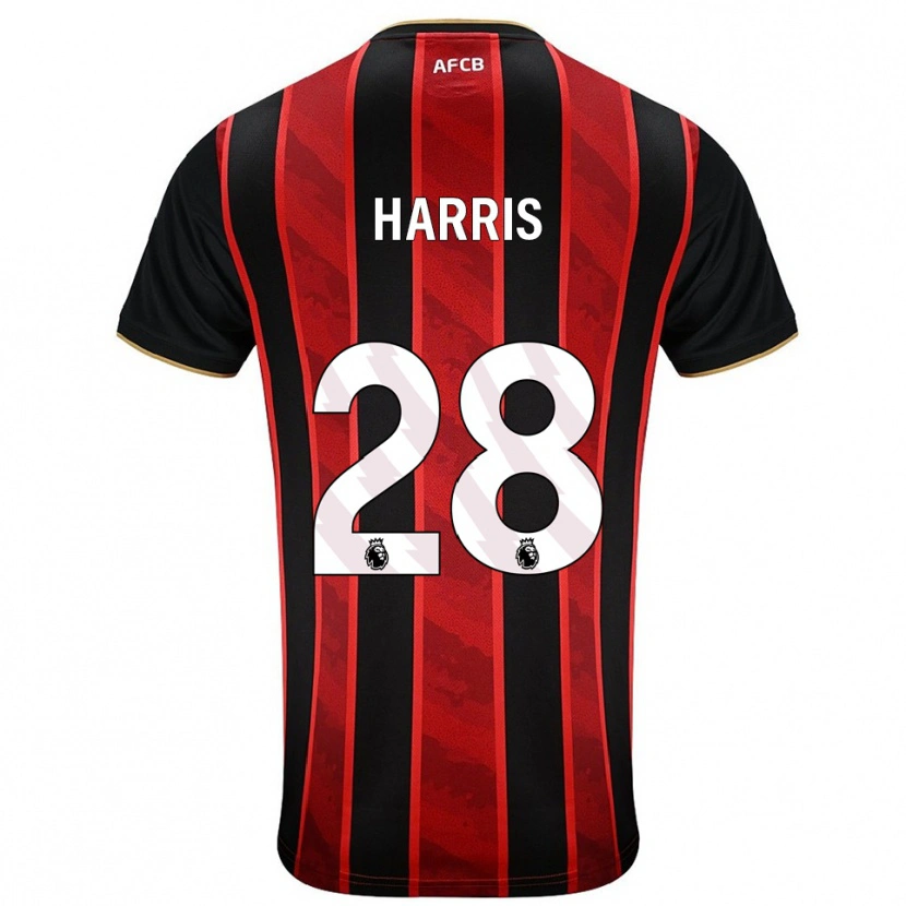 Danxen Mujer Camiseta Charlotte Harris #28 Rojo Negro 1ª Equipación 2025/26 La Camisa México