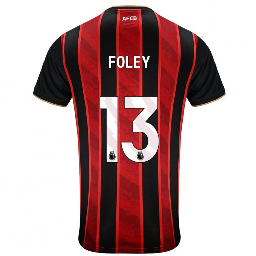 Danxen Mujer Camiseta Erin Foley #13 Rojo Negro 1ª Equipación 2025/26 La Camisa México