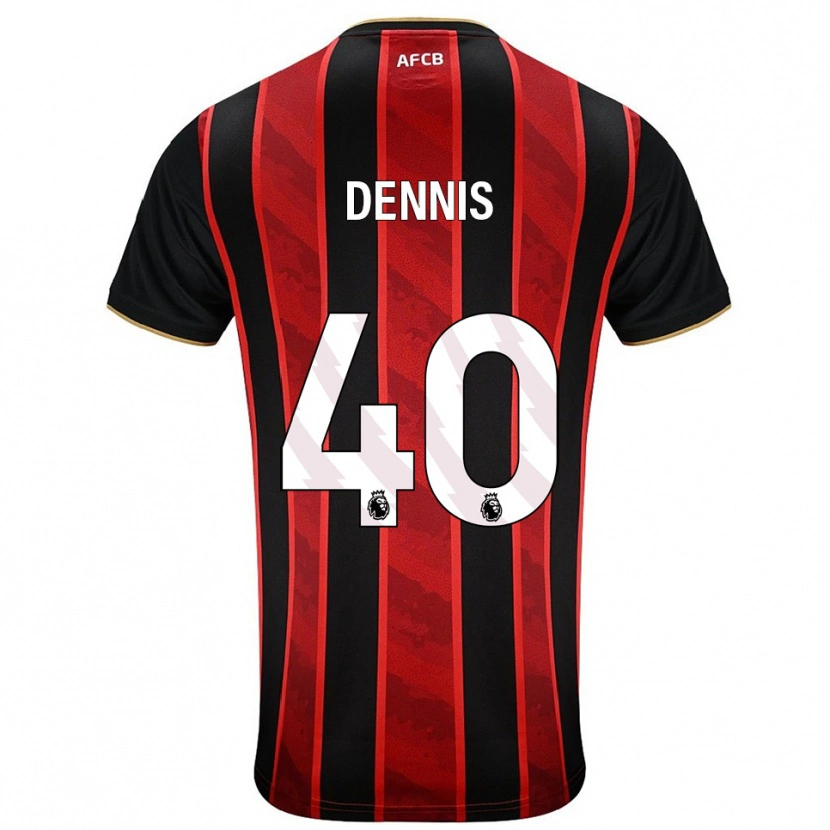 Danxen Mujer Camiseta Will Dennis #40 Rojo Negro 1ª Equipación 2025/26 La Camisa México