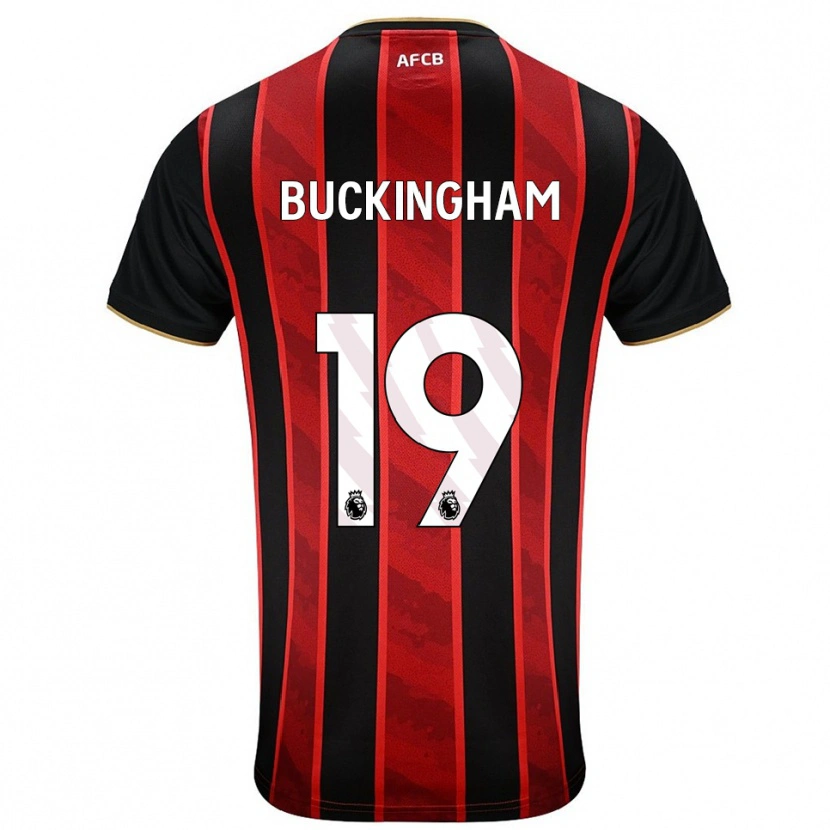 Danxen Mujer Camiseta Alisha Buckingham #19 Rojo Negro 1ª Equipación 2025/26 La Camisa México