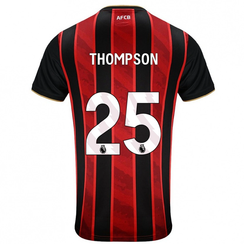 Danxen Mujer Camiseta Kenni Thompson #25 Rojo Negro 1ª Equipación 2025/26 La Camisa México