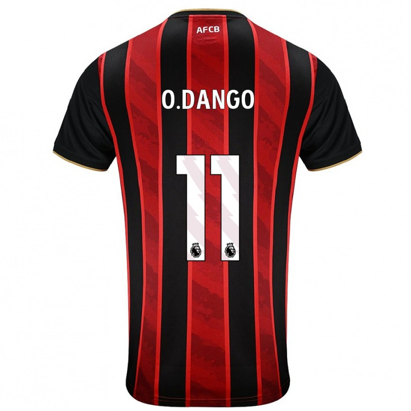 Danxen Mujer Camiseta Dango Ouattara #11 Rojo Negro 1ª Equipación 2025/26 La Camisa México