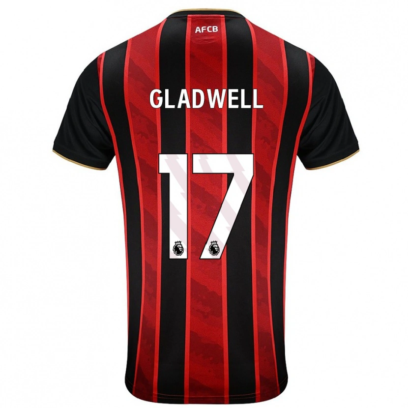 Danxen Mujer Camiseta Molly Gladwell #17 Rojo Negro 1ª Equipación 2025/26 La Camisa México