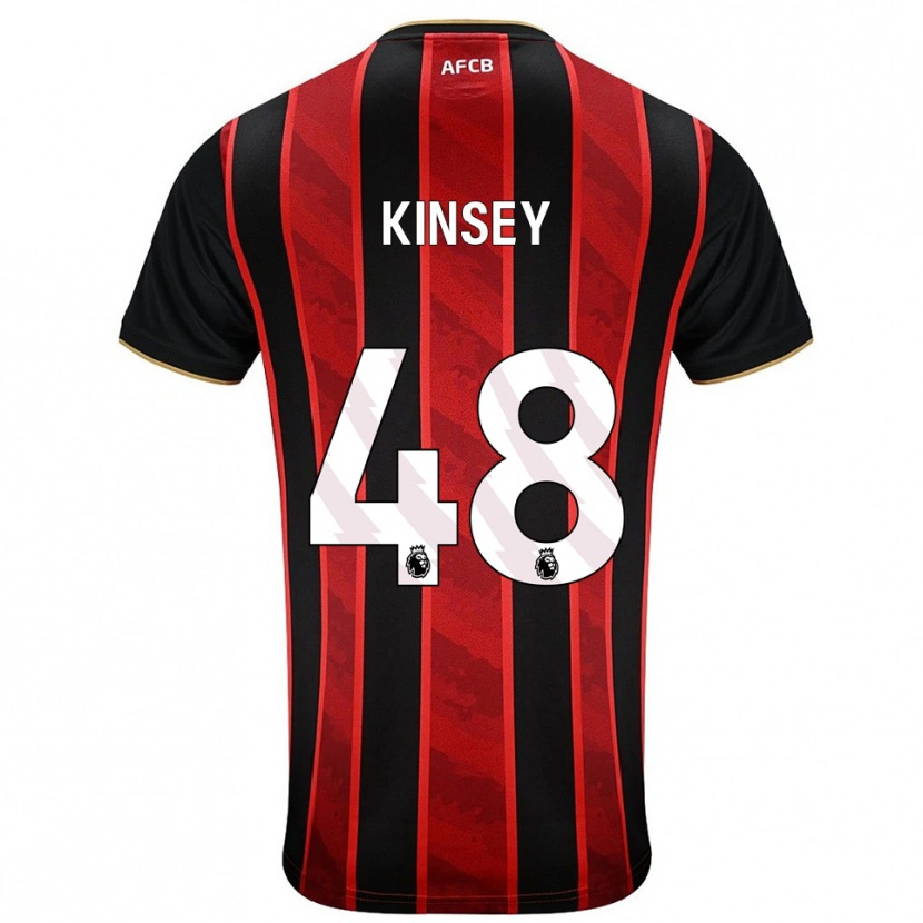 Danxen Mujer Camiseta Max Kinsey #48 Rojo Negro 1ª Equipación 2025/26 La Camisa México