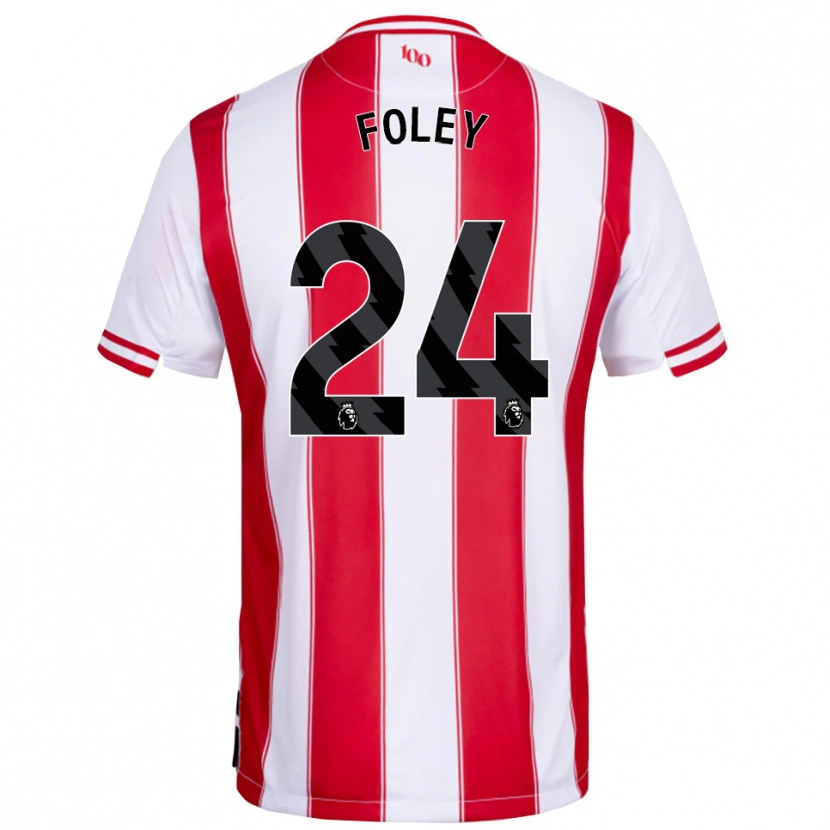 Danxen Mujer Camiseta Shania Foley #24 Rojo Blanco 1ª Equipación 2025/26 La Camisa México