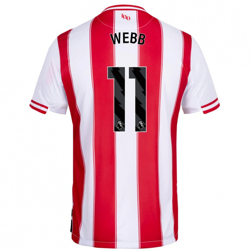 Danxen Mujer Camiseta Chloe Webb #11 Rojo Blanco 1ª Equipación 2025/26 La Camisa México