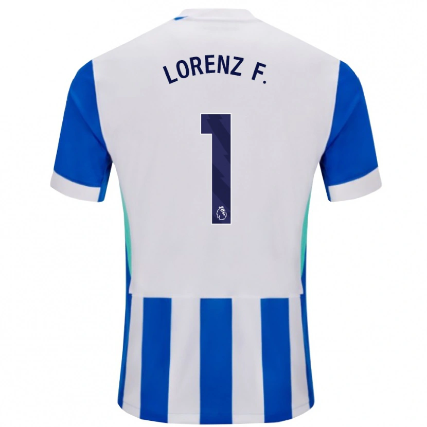 Danxen Mujer Camiseta Lorenz Ferdinand #1 Azul Blanco 1ª Equipación 2025/26 La Camisa México