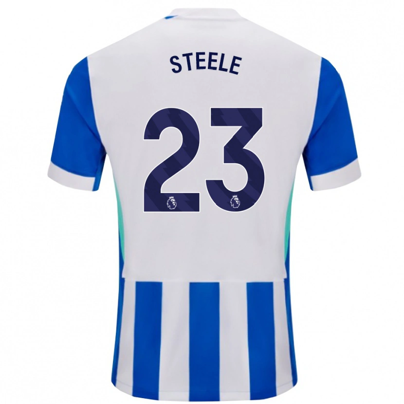 Danxen Mujer Camiseta Jason Steele #23 Azul Blanco 1ª Equipación 2025/26 La Camisa México