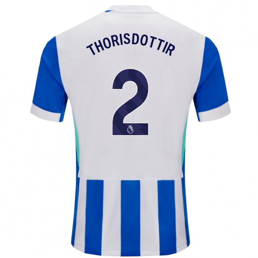 Danxen Mujer Camiseta Maria Thorisdottir #2 Azul Blanco 1ª Equipación 2025/26 La Camisa México