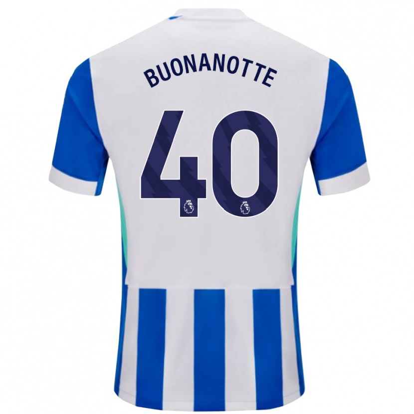Danxen Mujer Camiseta Facundo Buonanotte #40 Azul Blanco 1ª Equipación 2025/26 La Camisa México