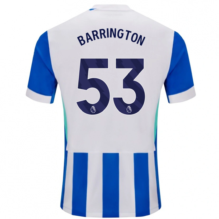 Danxen Mujer Camiseta Luca Barrington #53 Azul Blanco 1ª Equipación 2025/26 La Camisa México