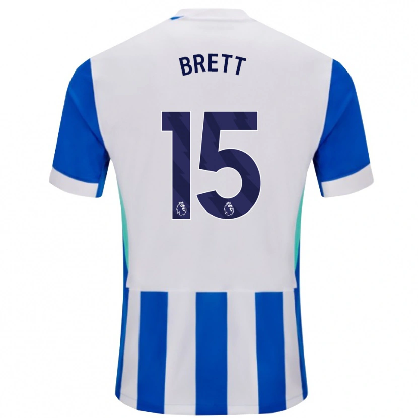 Danxen Mujer Camiseta Adam Brett #15 Azul Blanco 1ª Equipación 2025/26 La Camisa México