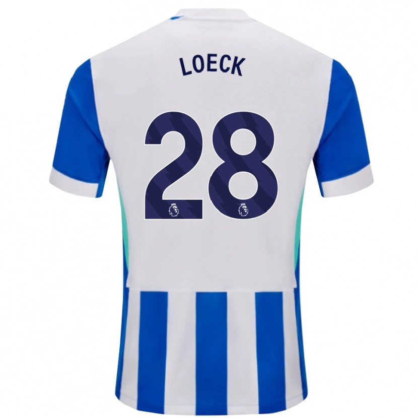 Danxen Mujer Camiseta Melina Loeck #28 Azul Blanco 1ª Equipación 2025/26 La Camisa México