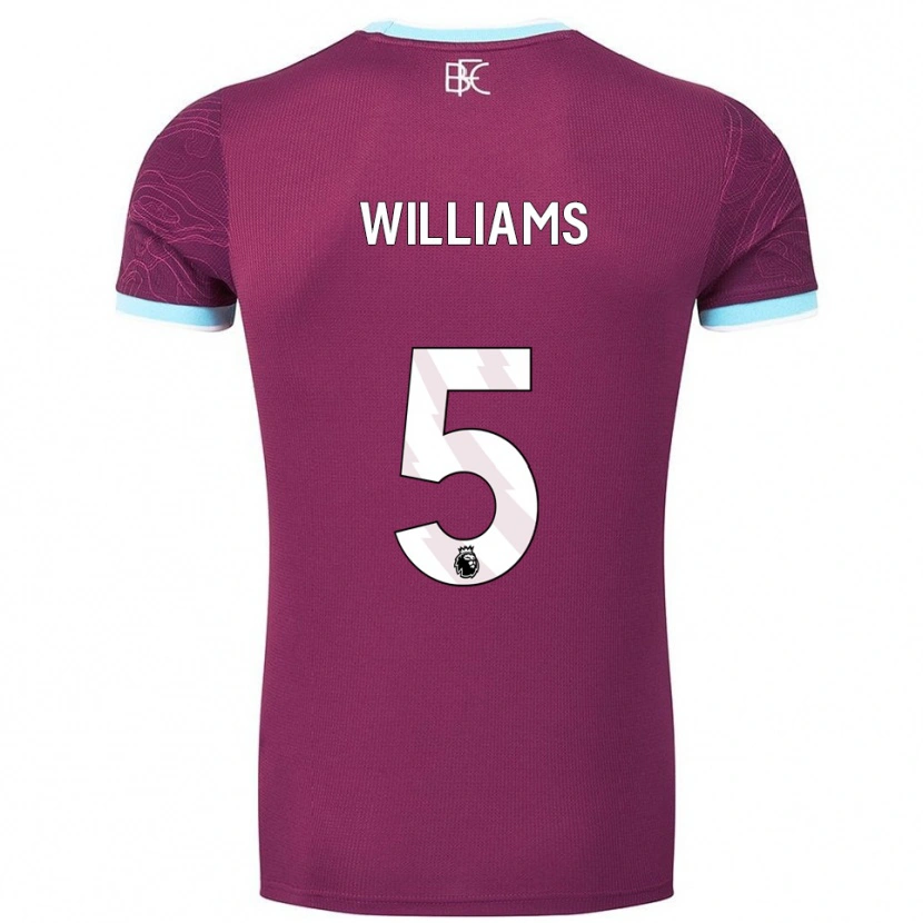 Danxen Mujer Camiseta Jesse Williams #5 Borgoña Celeste 1ª Equipación 2025/26 La Camisa México