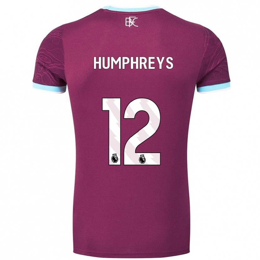 Danxen Mujer Camiseta Bashir Humphreys #12 Borgoña Celeste 1ª Equipación 2025/26 La Camisa México