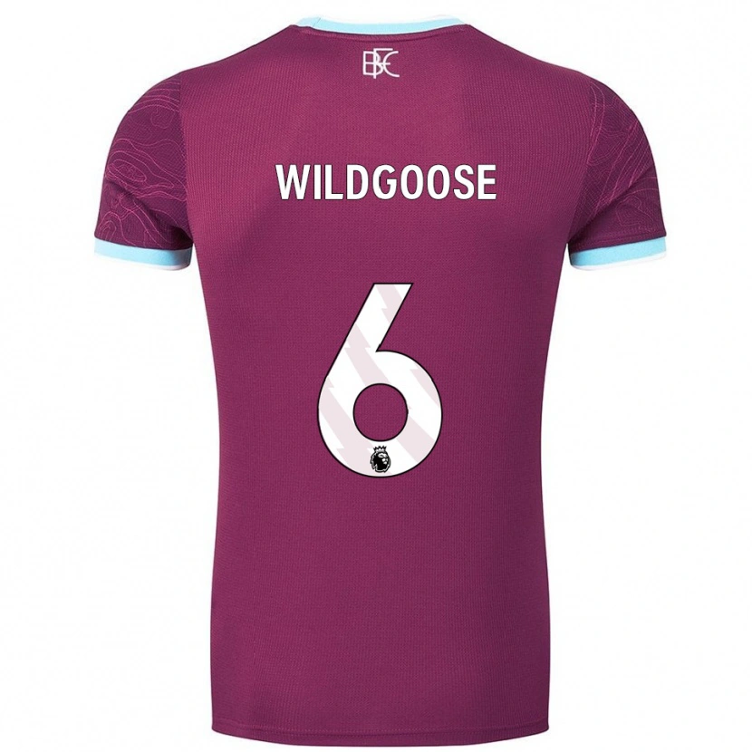 Danxen Mujer Camiseta Mikayla Wildgoose #6 Borgoña Celeste 1ª Equipación 2025/26 La Camisa México