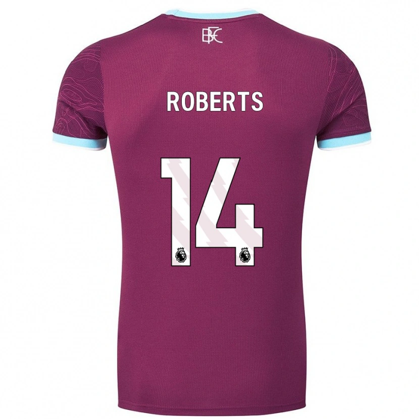 Danxen Mujer Camiseta Connor Roberts #14 Borgoña Celeste 1ª Equipación 2025/26 La Camisa México